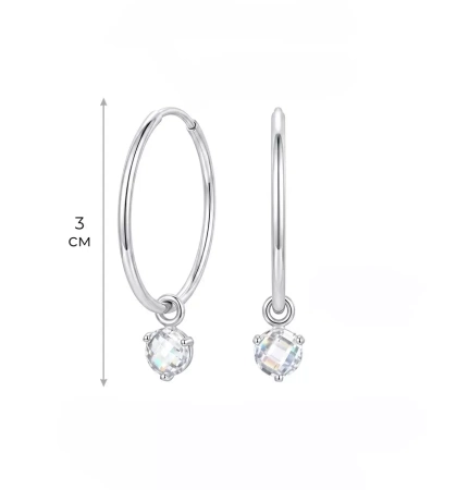 Серьги конго 0222288-00775 Ag 925