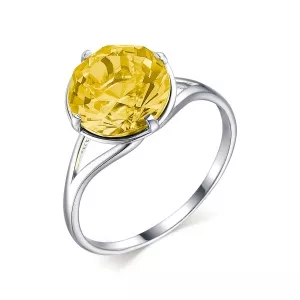 Кольцо 104013-007-0019 Цитрин круг 10